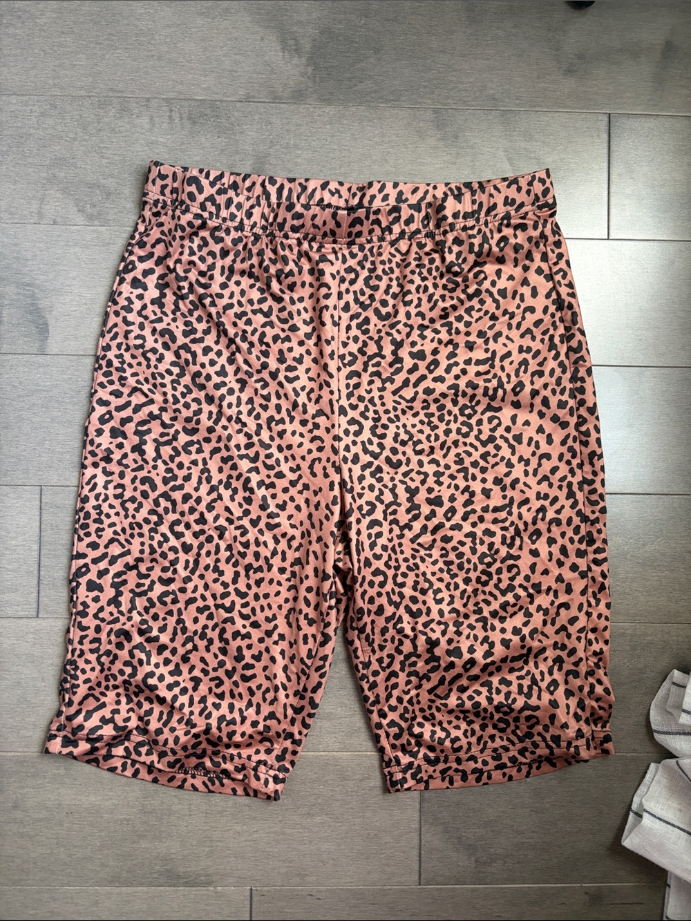 SHEIN Pink Leopard Print Bike Shorts